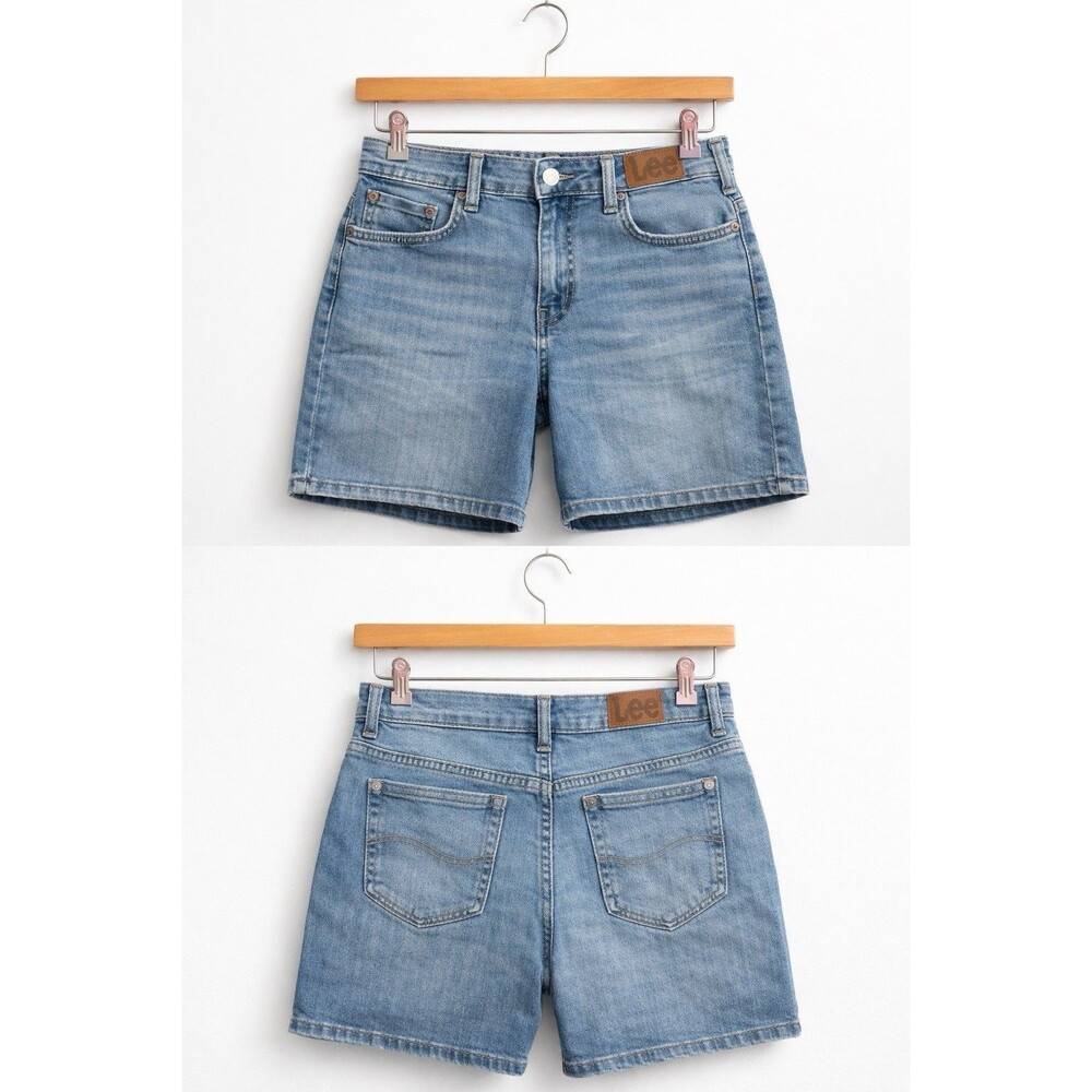 Lee Denim Shorts Women’s Medium Blue Regular Fit Mid Rise ~28” Waist